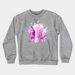 Baby Pink Acrylic Pour Paint Splash Crewneck Sweatshirt